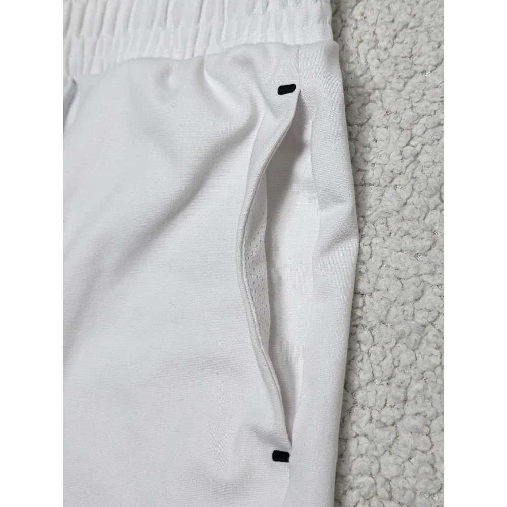 Jordan Mens Basketball Shorts Mesh Trim White M